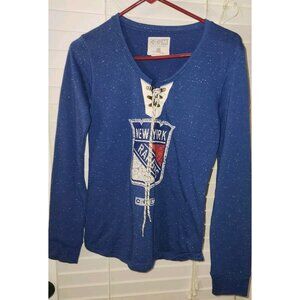 CCM NHL New York Rangers ZUCCARELLO #36 WOMENS pullover MEDIUM lace up collar
